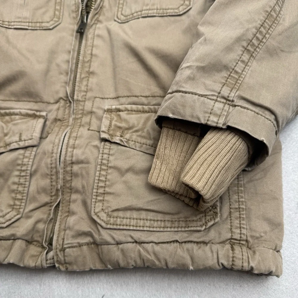 Place Varsity‎ League Jacket 3T Fleece Field Up Coat Brown Pockets Kids Boys